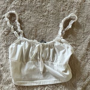 White cropped tank